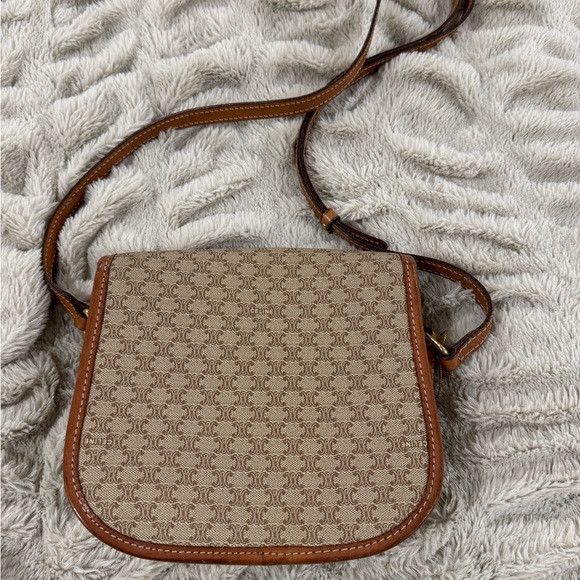 Vintage Celine Macadam Canvas & Leather Crossbody Bag - Picture 3 of 13